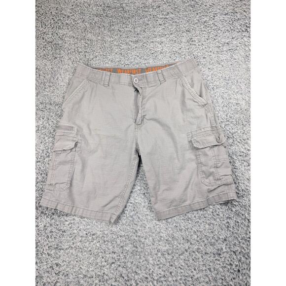 Wear First Shorts Mens 38 Gray Ripstop Cargo Work Casual Stretch Chore Summer - Picture 2 of 9